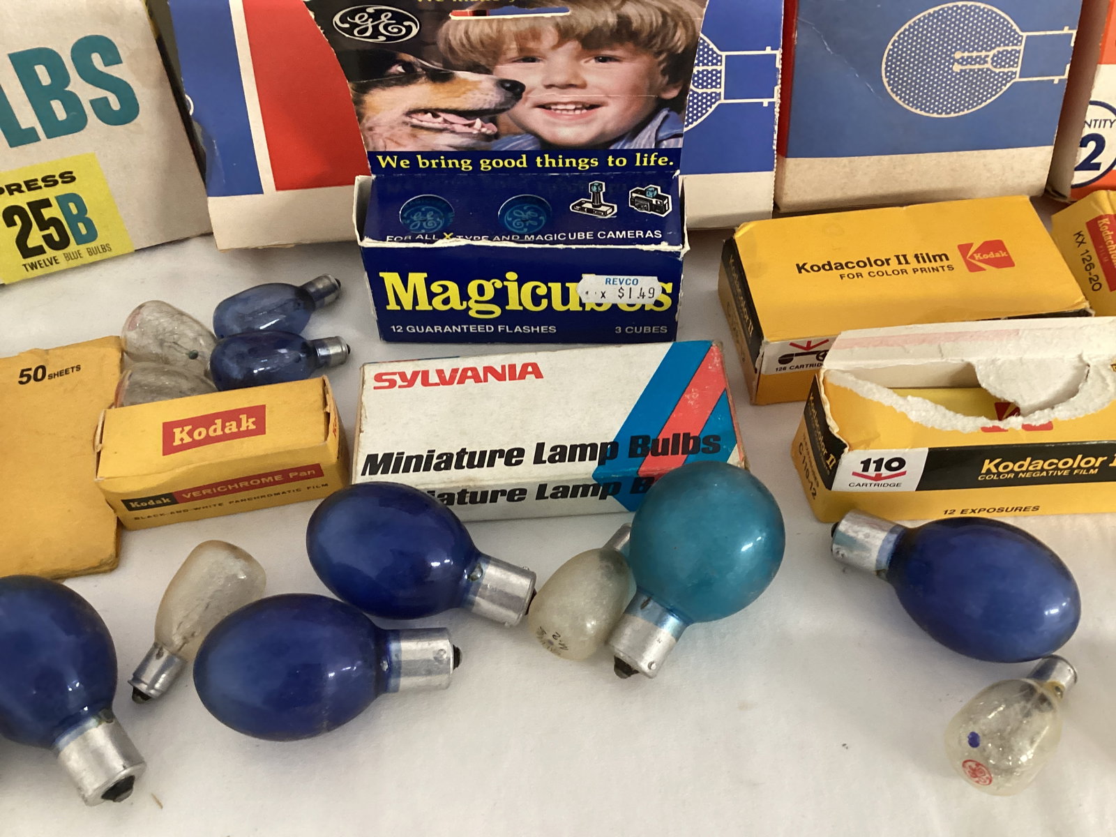Vintage Camera Flash Bulbs and Film - 4
