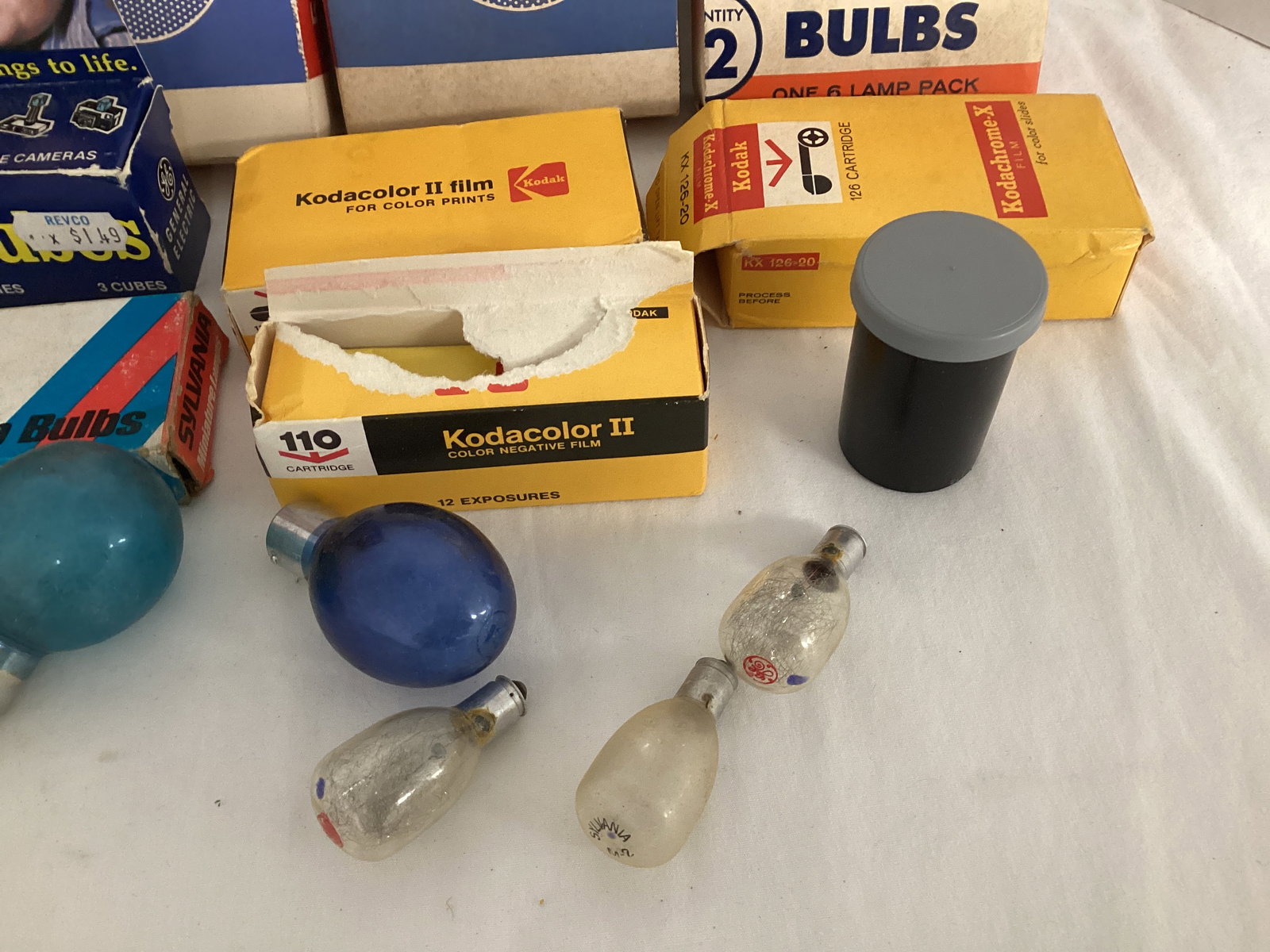 Vintage Camera Flash Bulbs and Film - 5