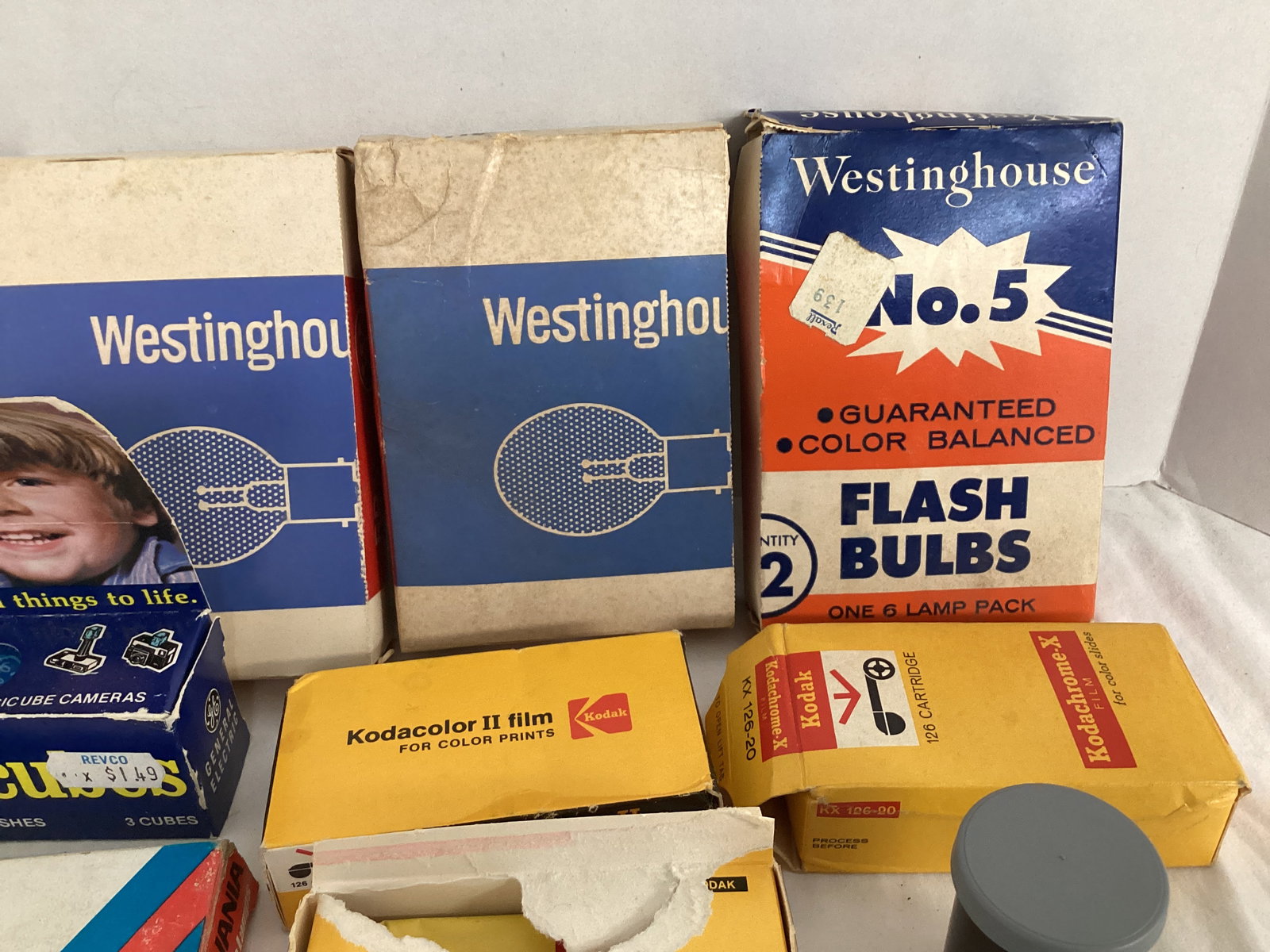 Vintage Camera Flash Bulbs and Film - 6
