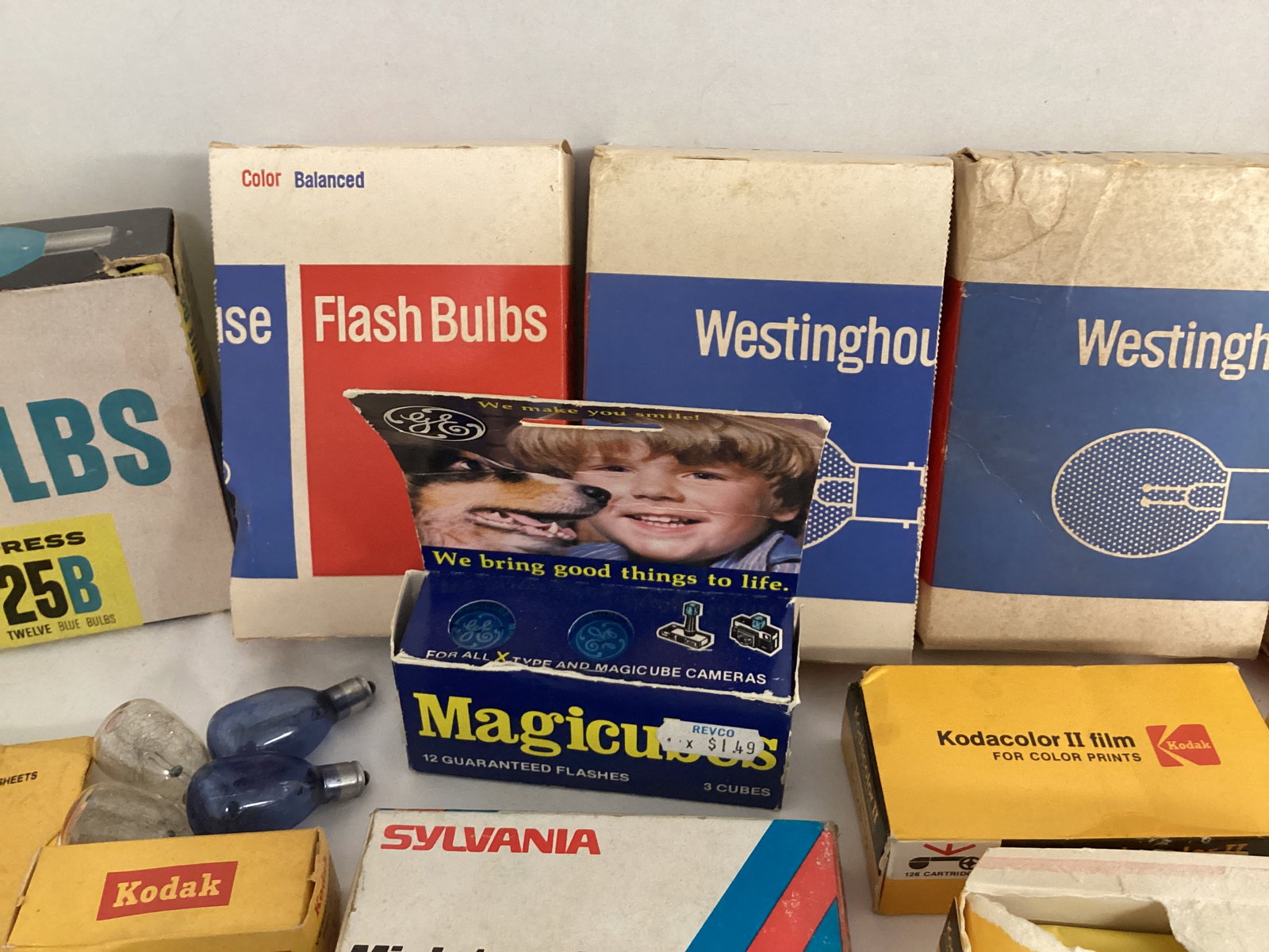 Vintage Camera Flash Bulbs and Film - 7
