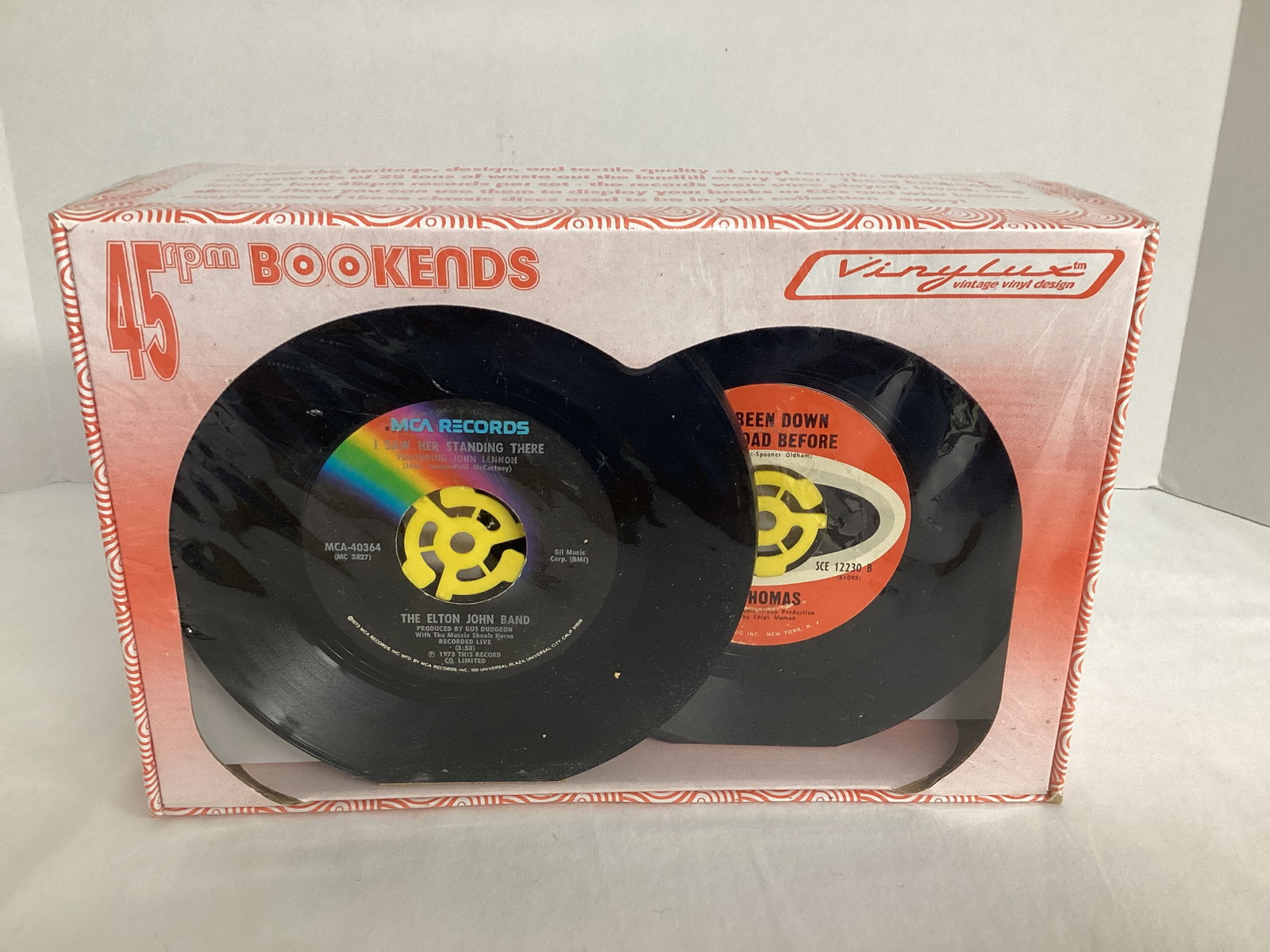 Vinylux Vintage Vinyl Design 45 RPM Bookends: .