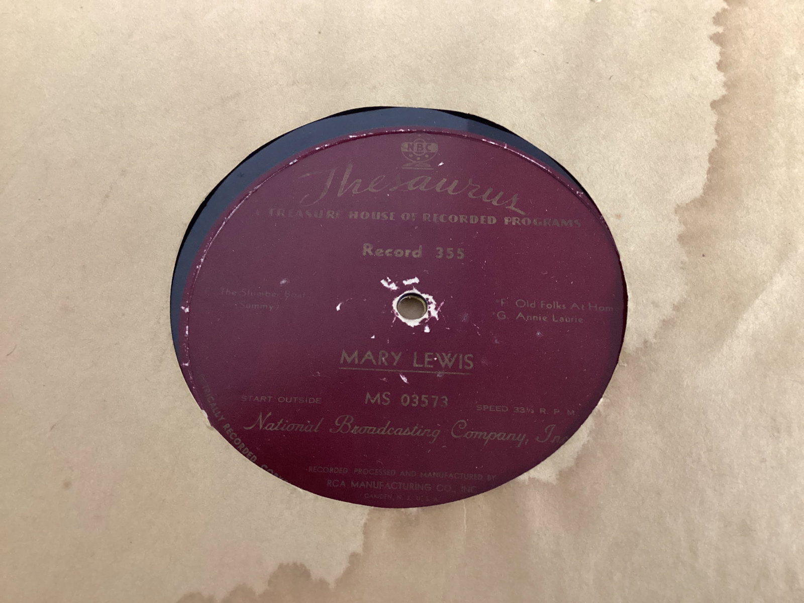 Vintage 16" Vinyl Radio Discs - 3