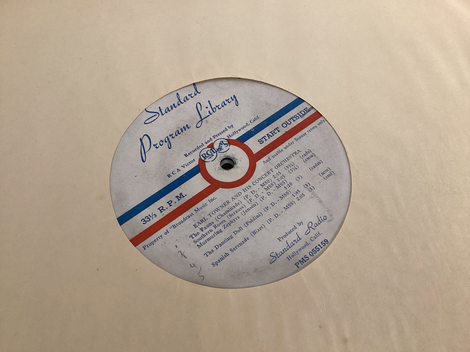 Vintage 16" Vinyl Radio Discs - 8