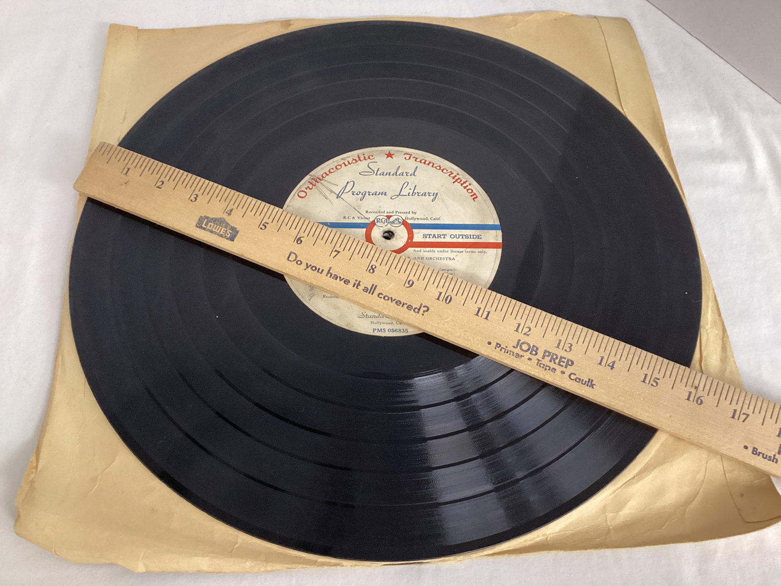 Vintage 16" Vinyl Radio Discs - 9