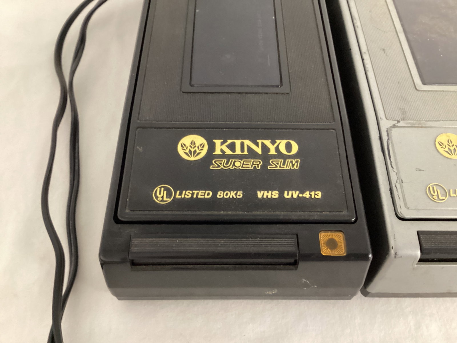 Two Kinyo Super Slim VHS UV-413 Video Cassette Rewinder - 2