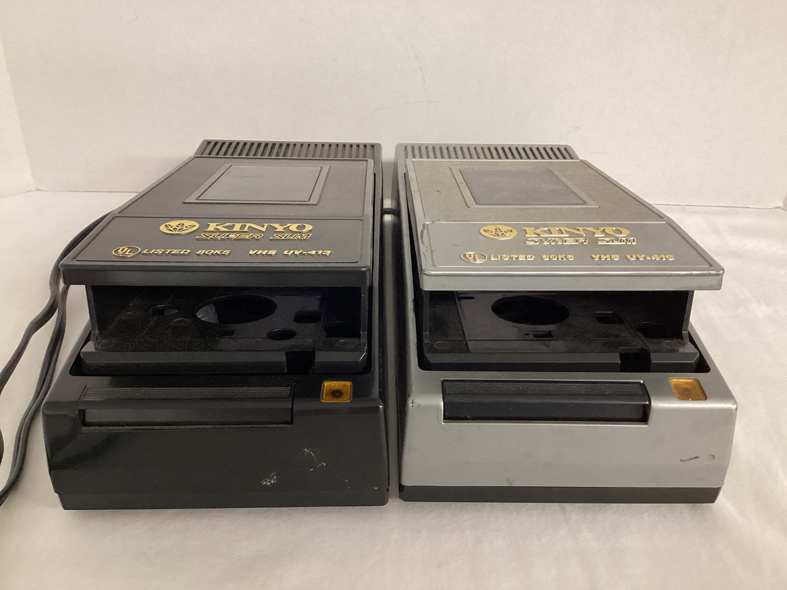 Two Kinyo Super Slim VHS UV-413 Video Cassette Rewinder - 4