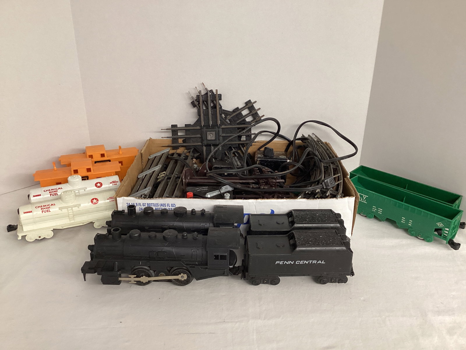 Two Marx Trains with Three Rail Track and Transformers (1 of 12)