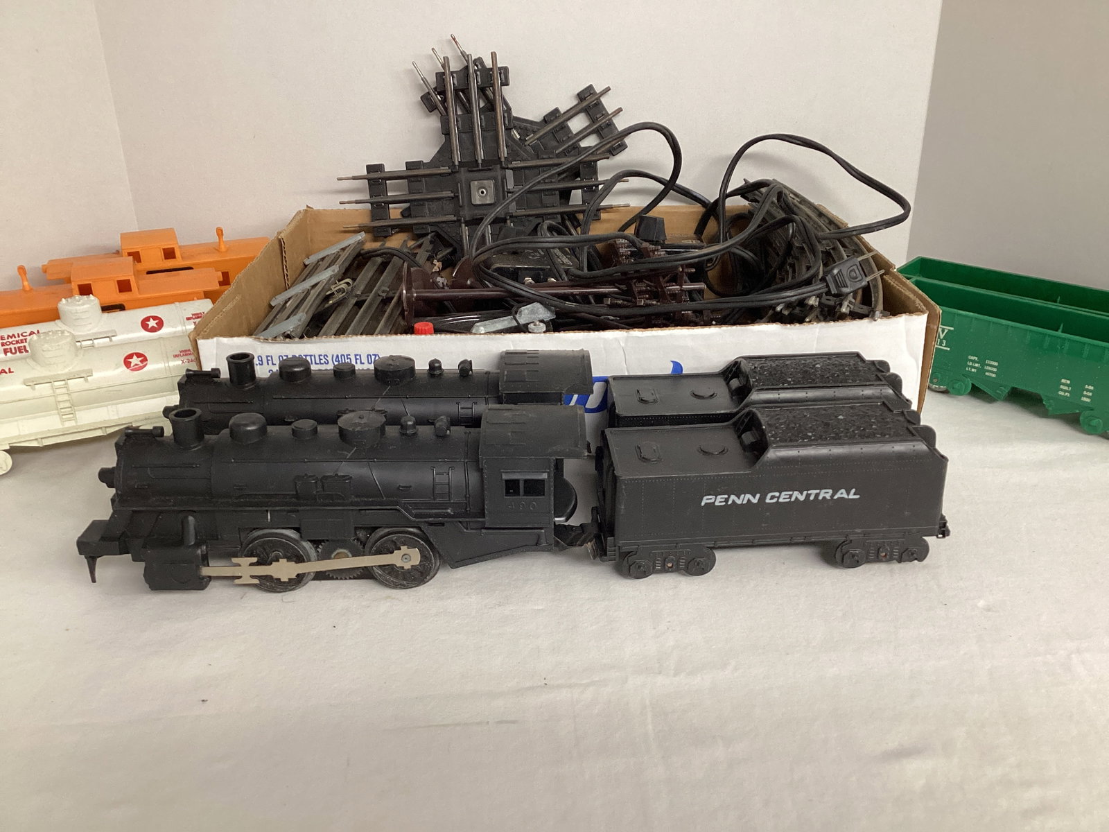 Two Marx Trains with Three Rail Track and Transformers - 2