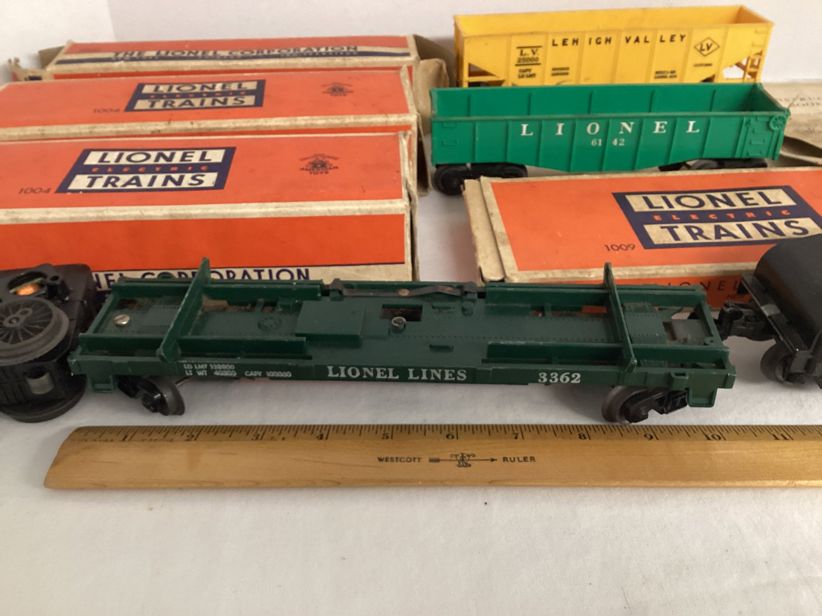 Lionel Train Cars and One Track Piece - 2