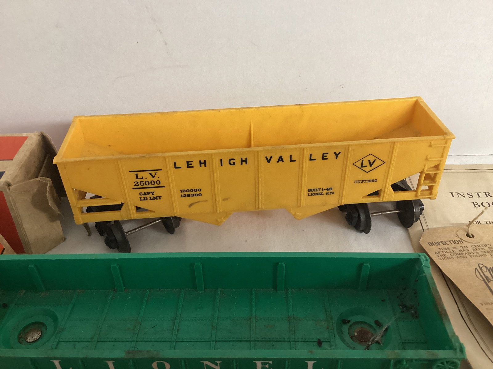 Lionel Train Cars and One Track Piece - 7