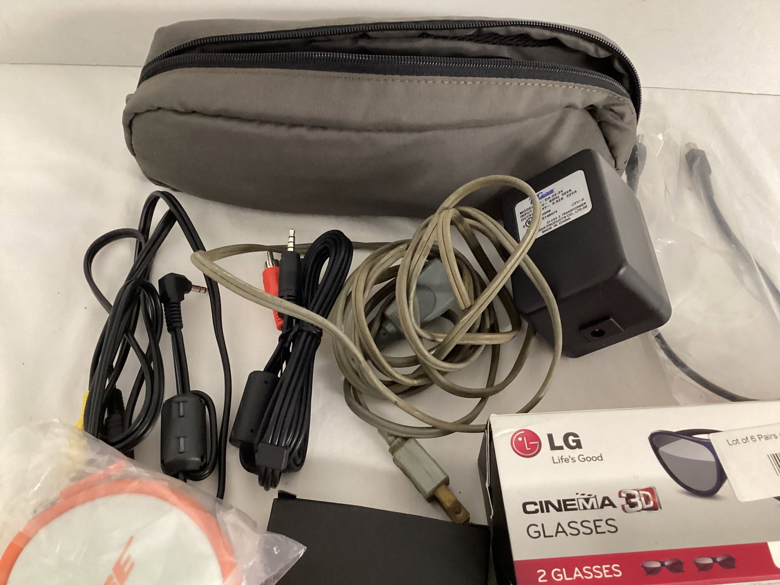 MC2 Earbuds, LG 3D Glasses, Bose Case, Power and Charging Cords - 4