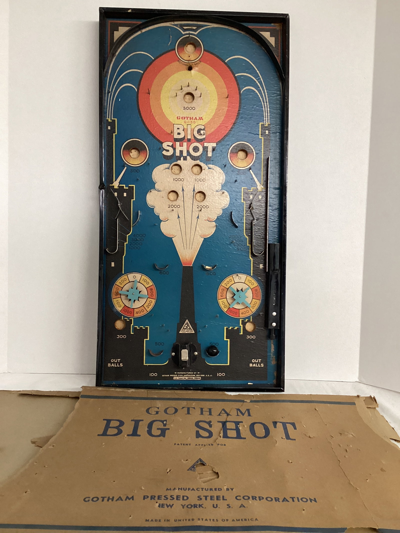 Gotham Pressed Steel Big Shot Pinball Game (1 of 8)