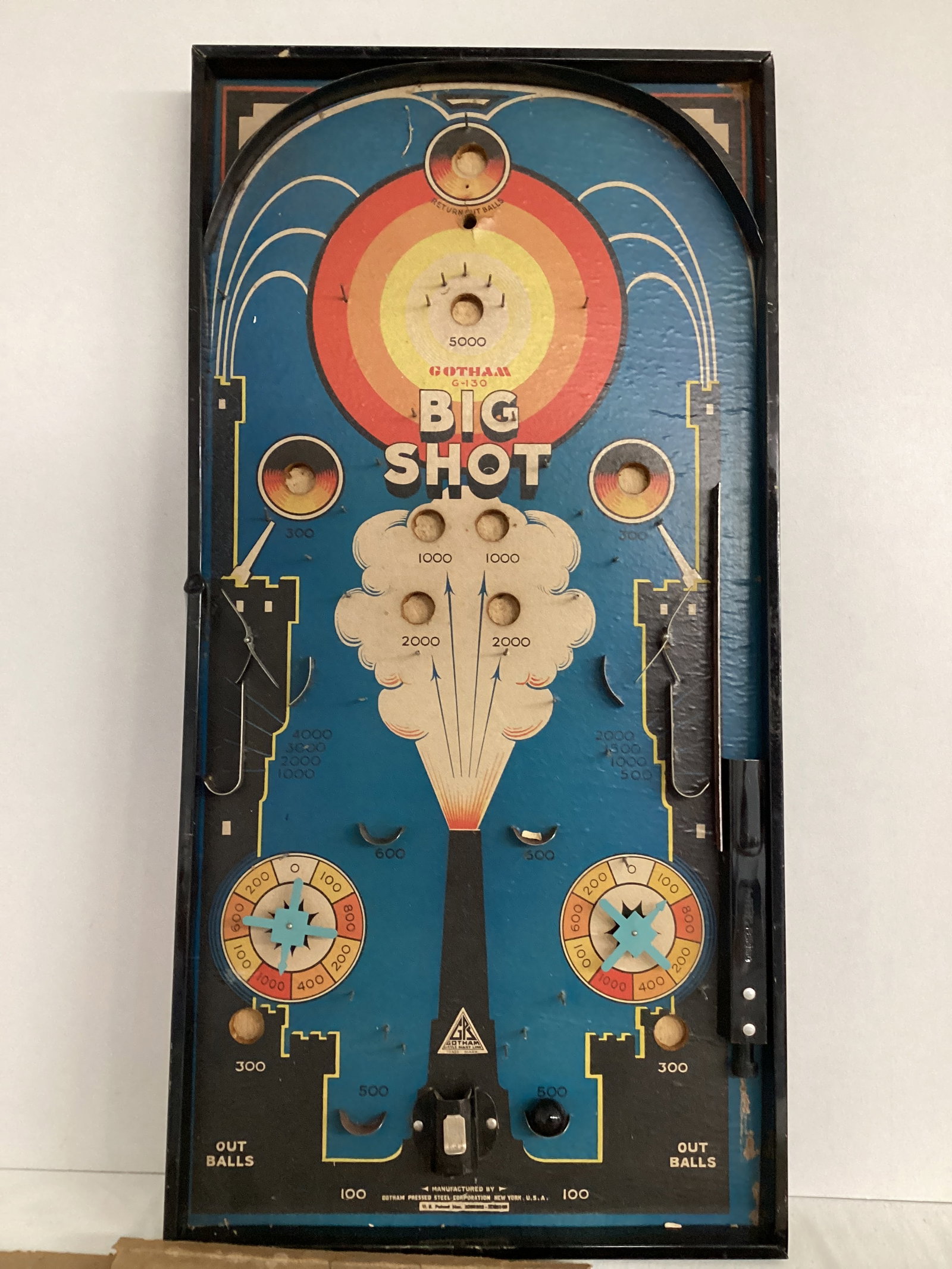 Gotham Pressed Steel Big Shot Pinball Game - 2