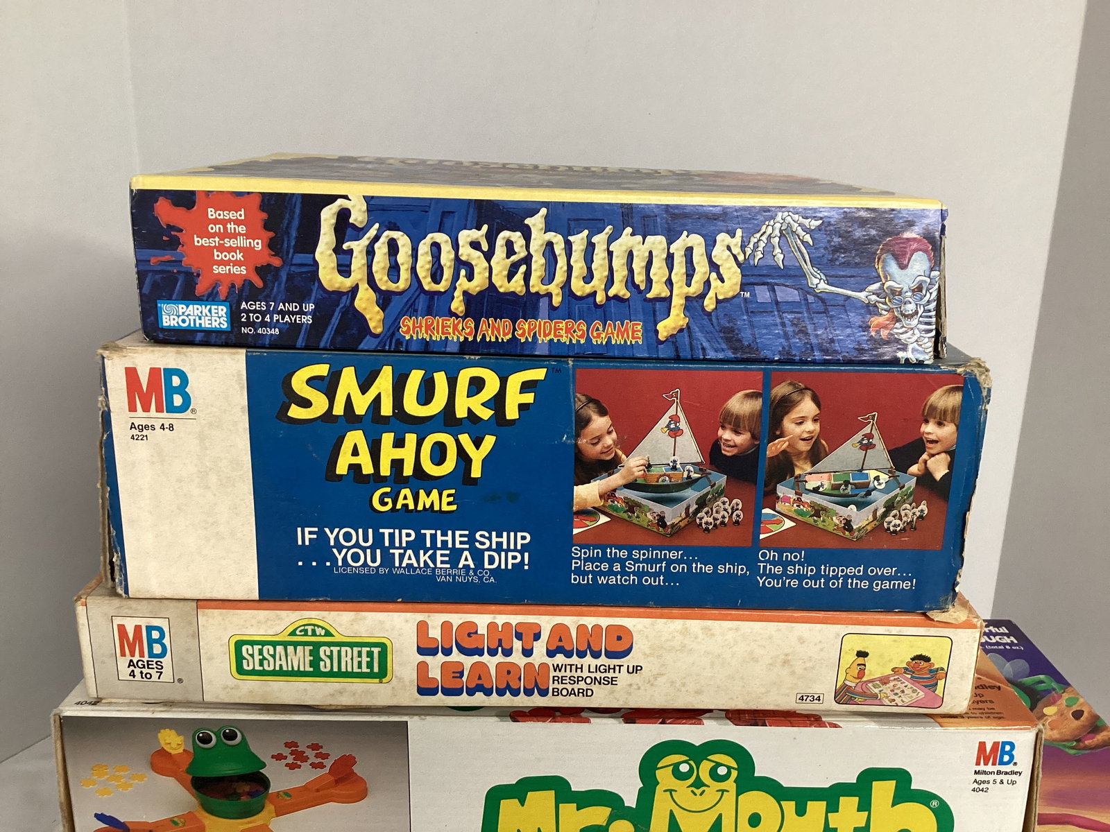 Vintage Board Games - Goosebumps, Smurf Ahoy, Splat!, and More - 2