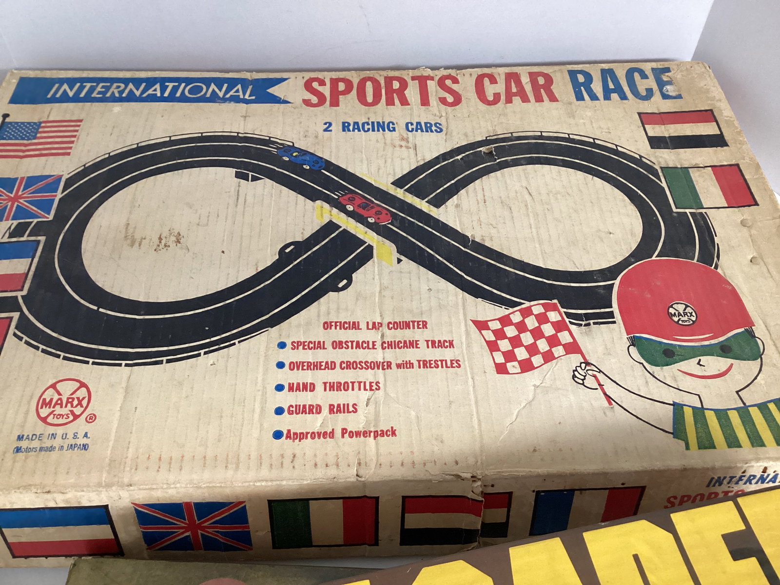 Hot Spot Electric Wood Etching, Big Loader Construction Set, Marx Sports Car Race - 7