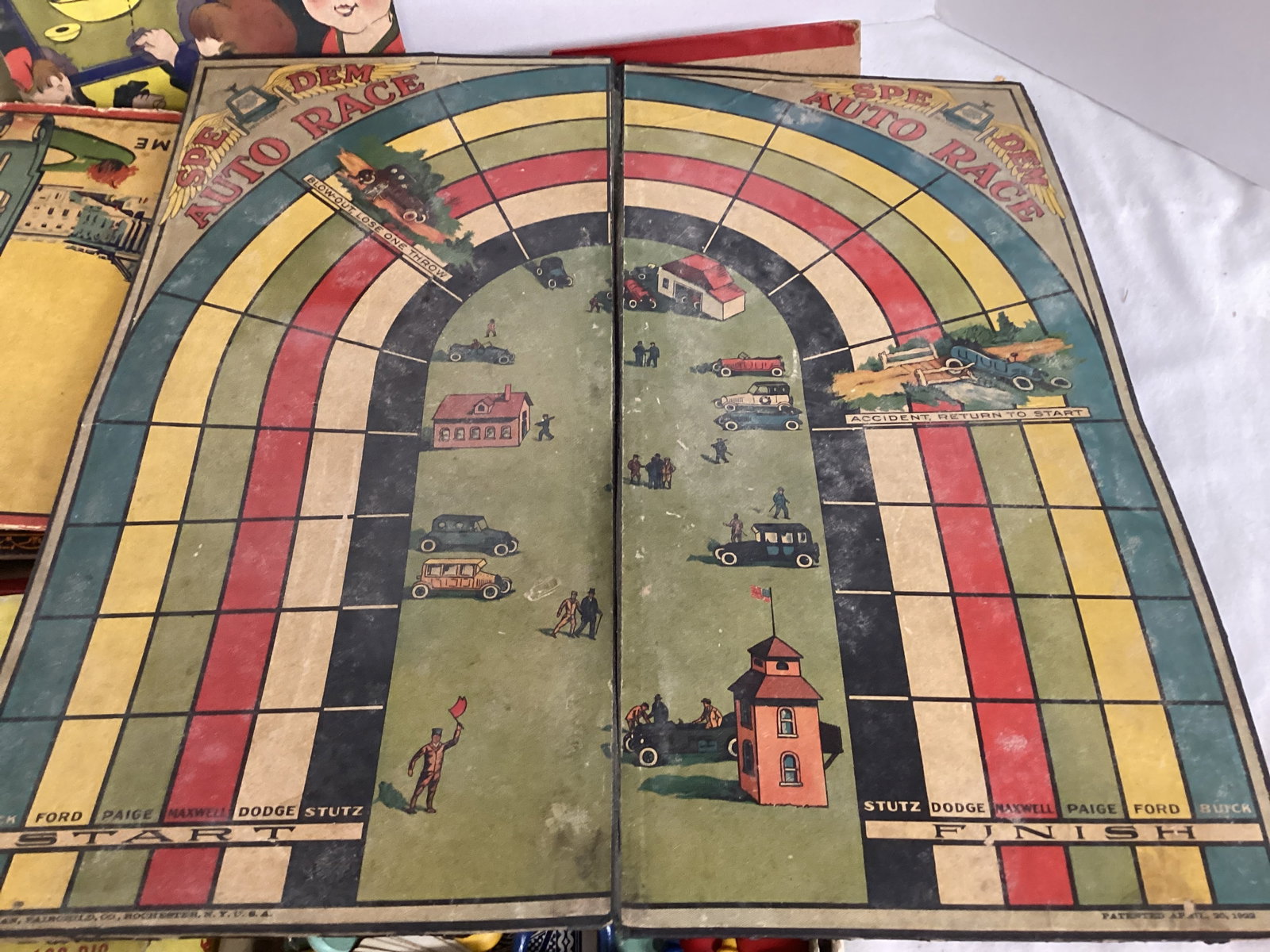 Antique and Vintage Game Boards and Pieces - 7