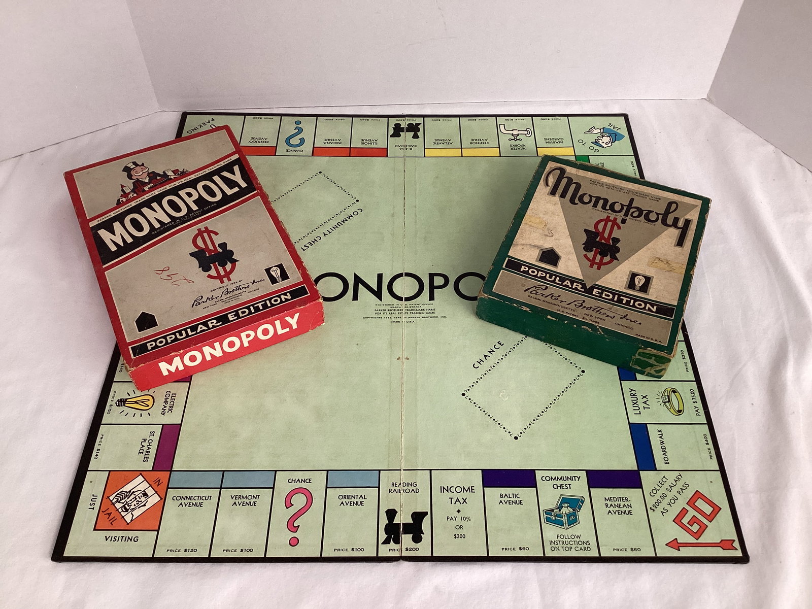 1954 Monopoly Board and Box of Pieces Plus Additional Box (1 of 10)