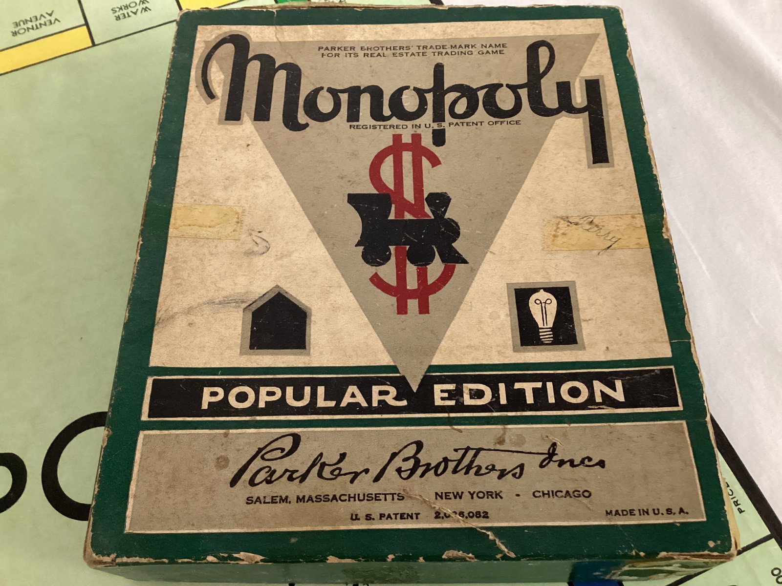 1954 Monopoly Board and Box of Pieces Plus Additional Box - 5