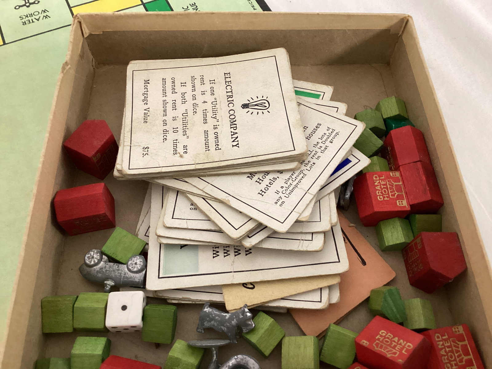 1954 Monopoly Board and Box of Pieces Plus Additional Box - 7