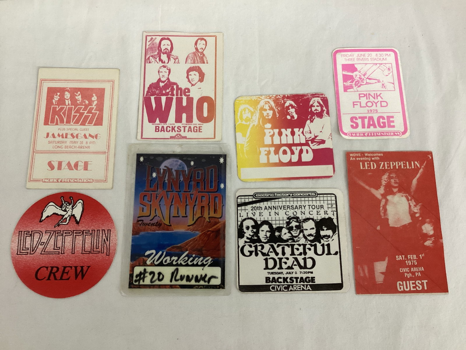 Vintage Rock Band Backstage Fabric Stickers: .