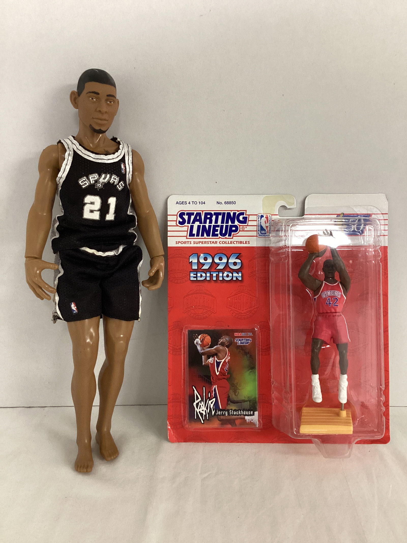 Tim Duncan 12" Action Figure and Starting Lineup Jerry Stackhouse Figure (1 of 5)