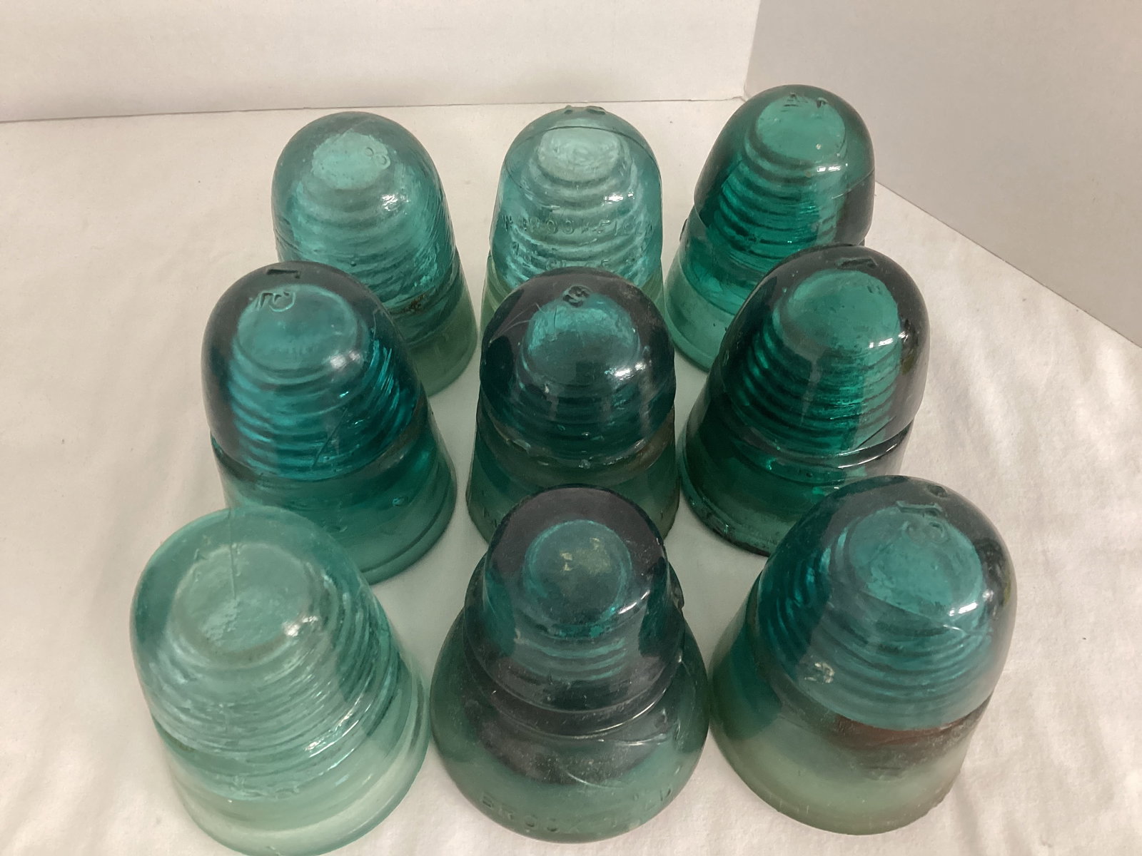 Brookfield, Hemingray, and Whitall Tatum Glass Insulators - 5