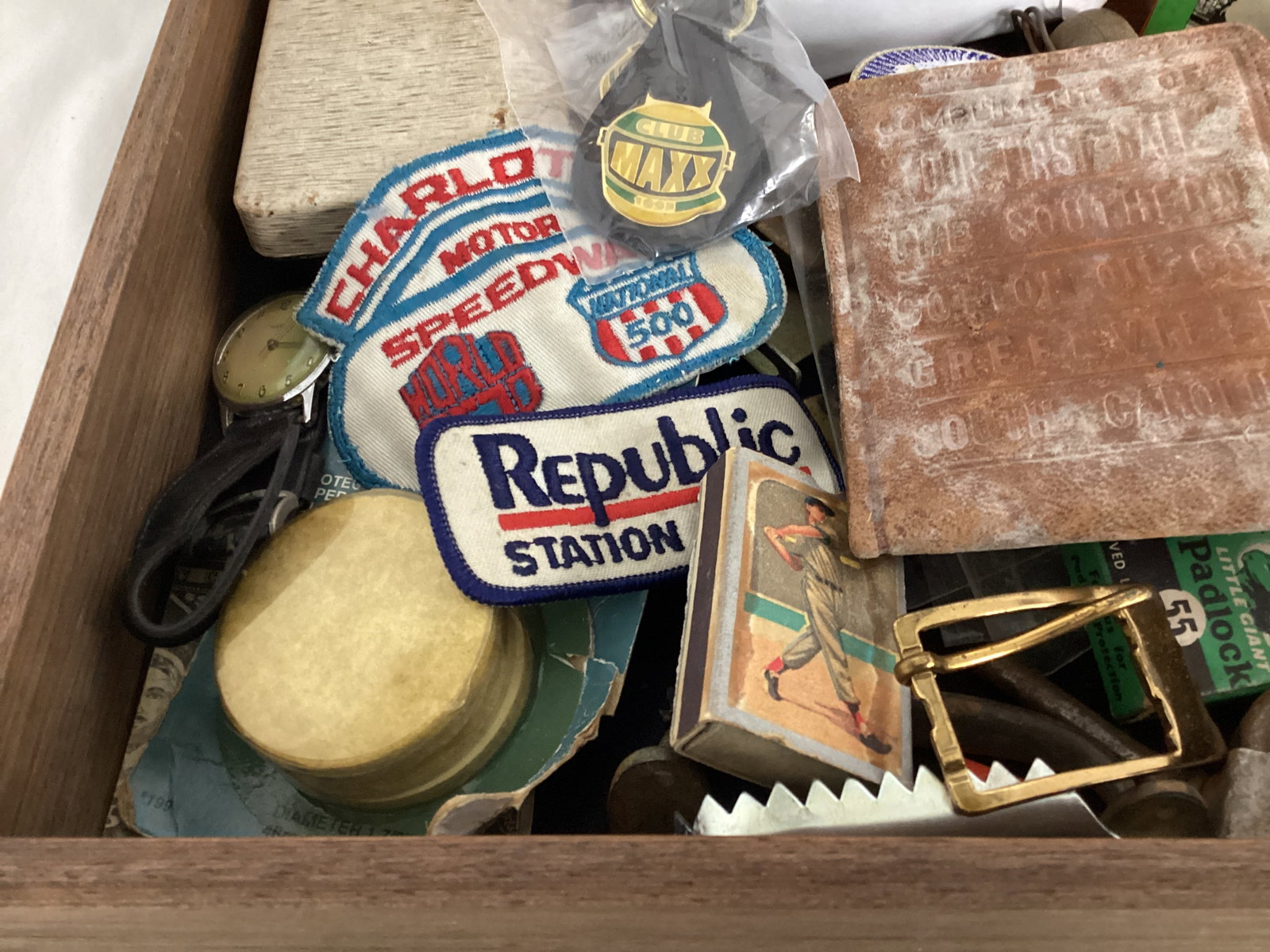 Antique Doorknob, Patches, Cuff Links, Wallet, Keychains, and More - 3