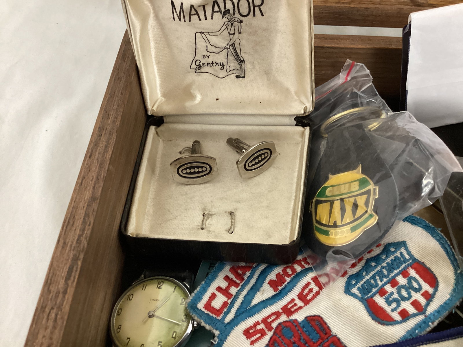 Antique Doorknob, Patches, Cuff Links, Wallet, Keychains, and More - 4