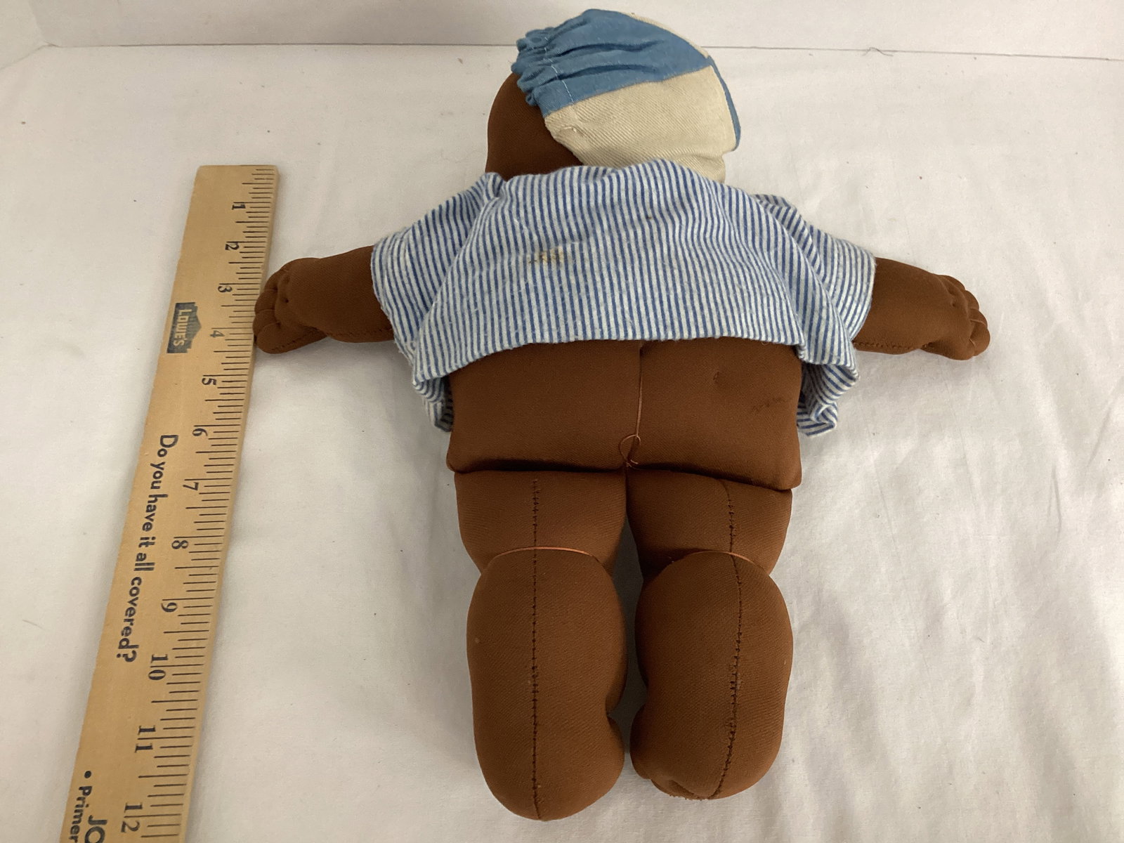 Vintage Hand Made Fabric Doll - 4