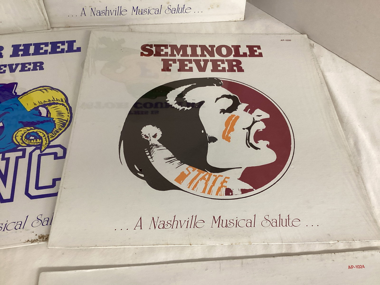 1981 Clemson Tigers Patch and License Plate, Nashville Musical Salute College LP Vinyl Records - 4