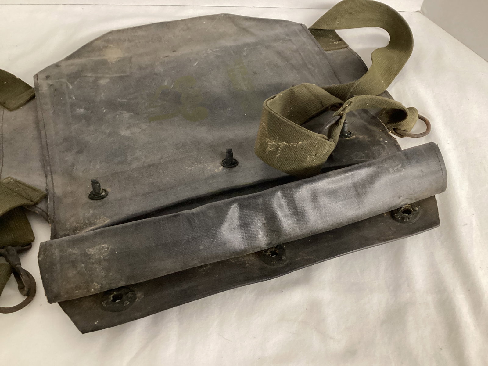 Two US Army Gas Mask Containers - 8