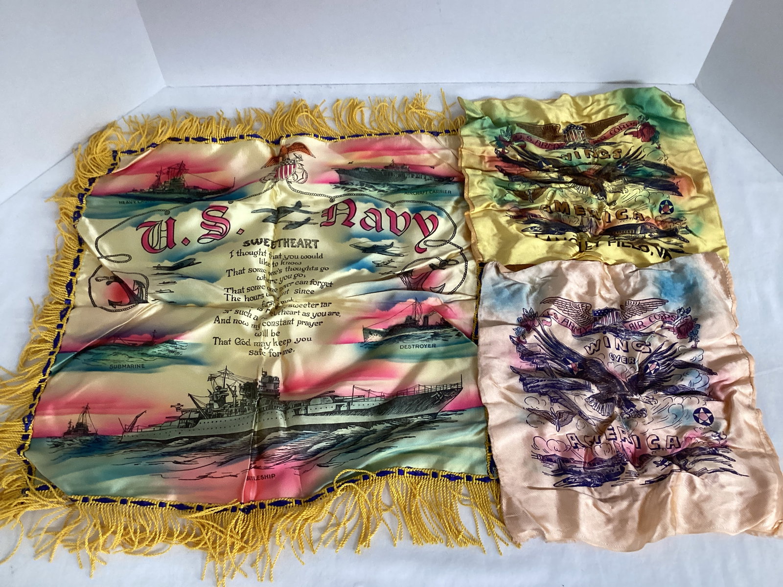 US Navy and Army Air Corps. Pillow Cases (1 of 9)