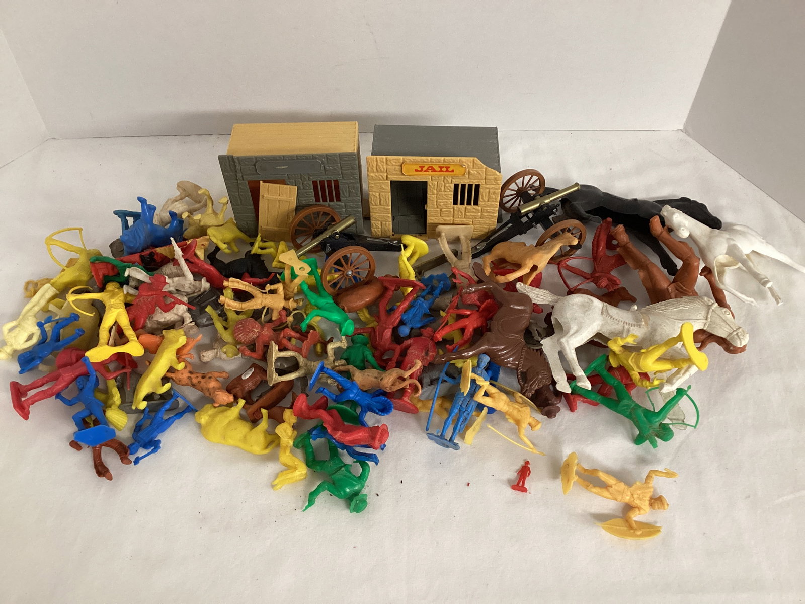 Cowboy and Indian Figures, Animals, and Buildings (1 of 7)
