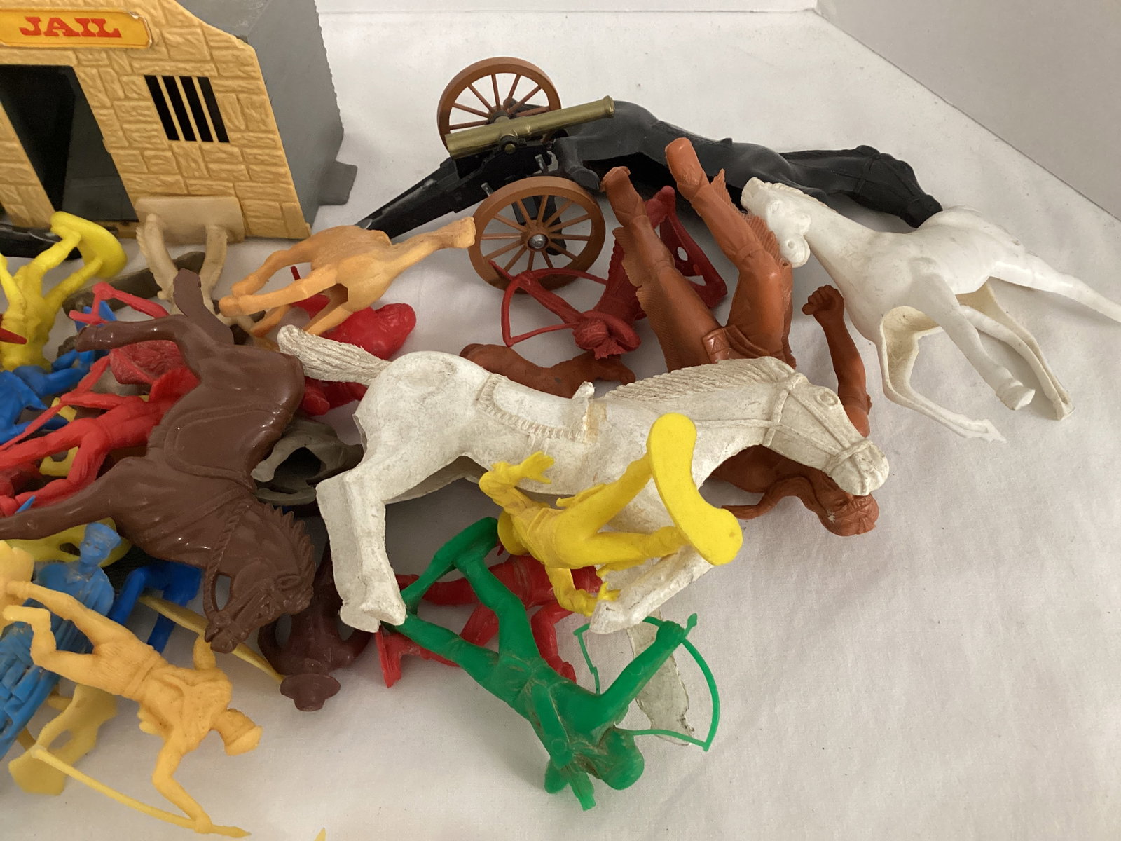 Cowboy and Indian Figures, Animals, and Buildings - 6