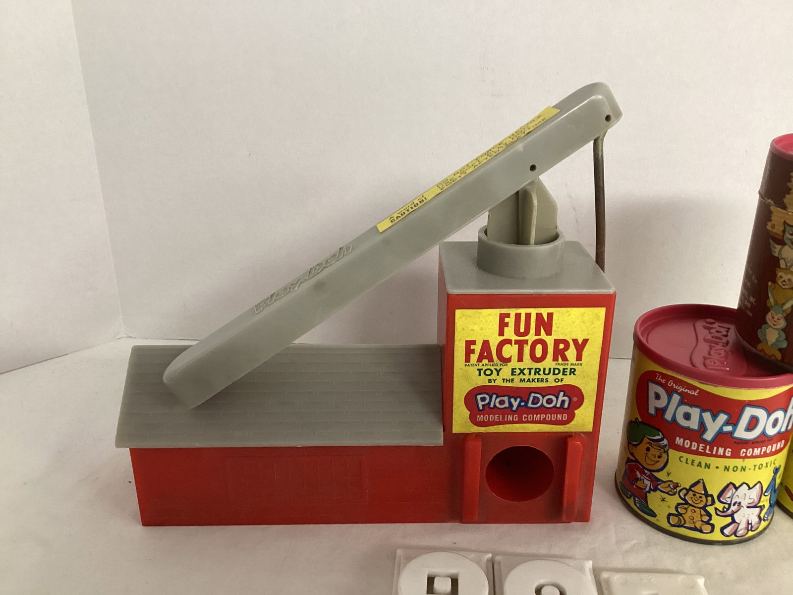 Vintage Play-Doh Fun Factory and Play-Doh Cans - 2