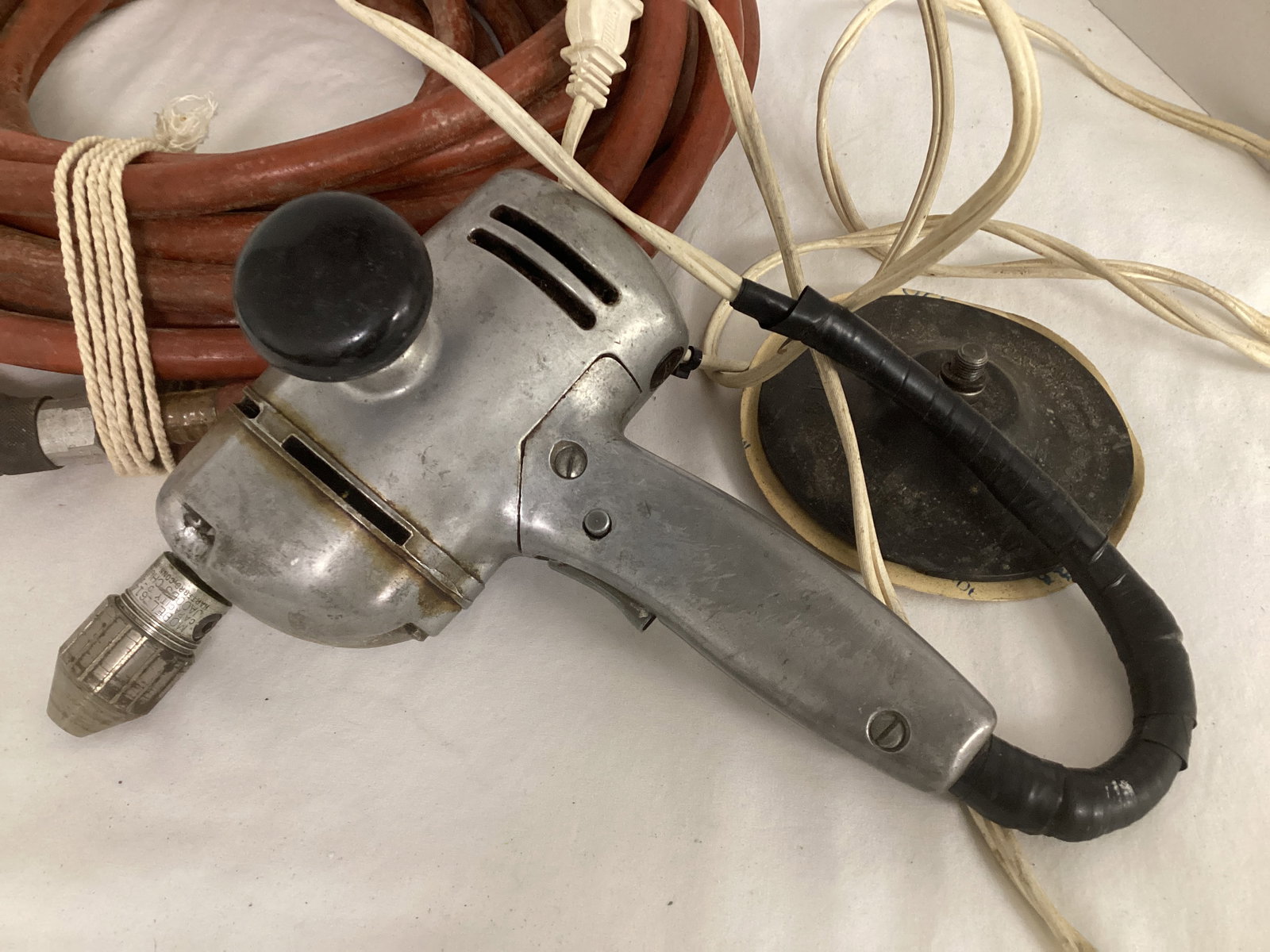 Pneumatic Spark Plug Cleaner, Air Hose, Vintage Black & Decker Sander/Polisher - 4
