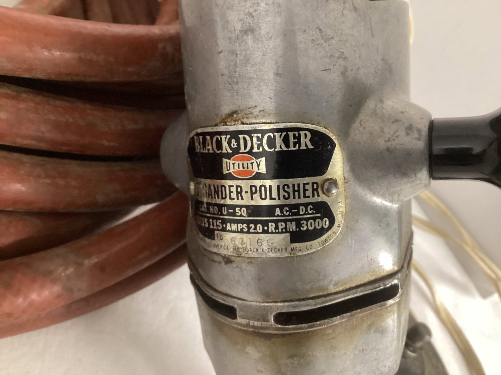 Pneumatic Spark Plug Cleaner, Air Hose, Vintage Black & Decker Sander/Polisher - 5