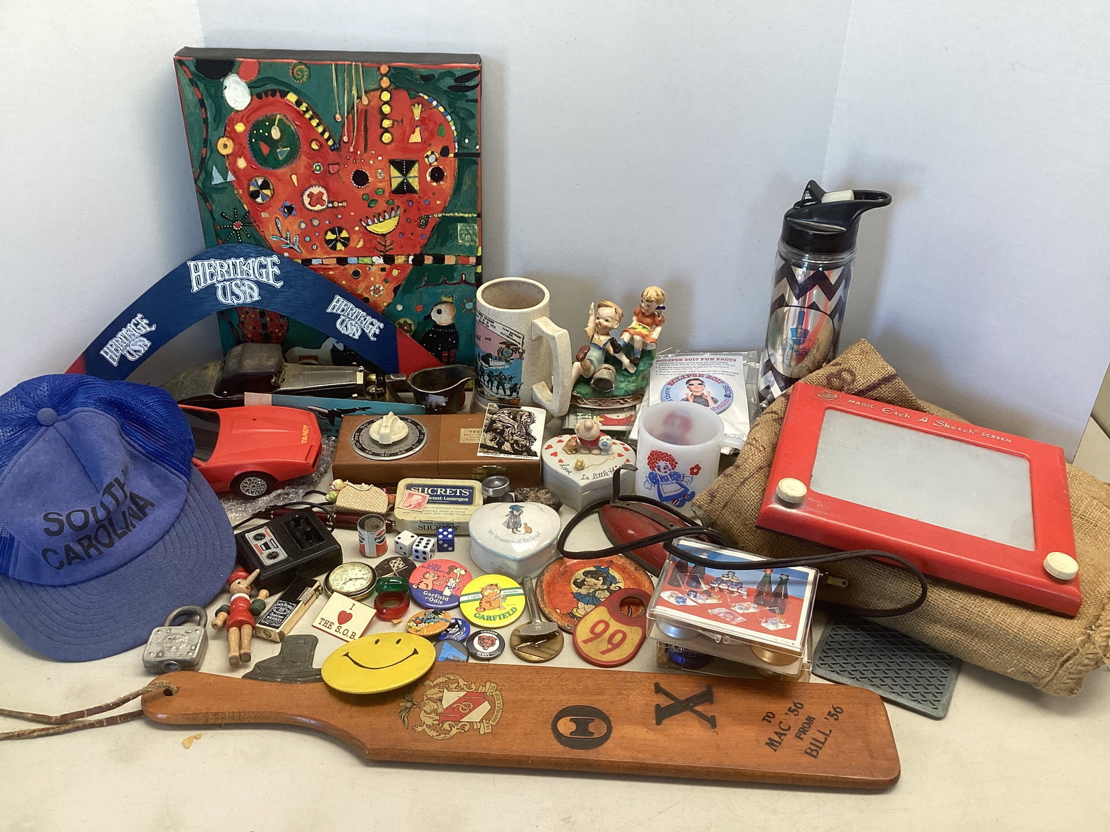 Canvas Print, Water Bottle, Burlap Coffee Bag, Button Pins, Mug, and More: shipping unavailable on this lot