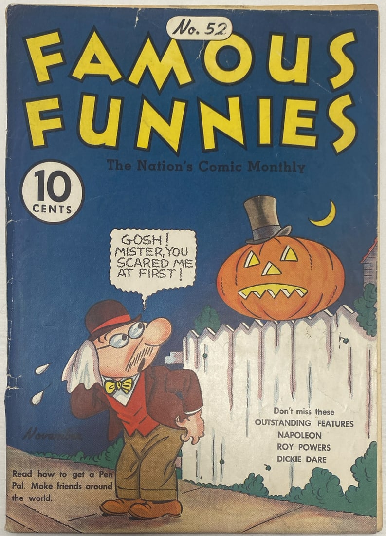 Famous Funnies 52 Comic Book: 1938, please preview and see all photos for condition