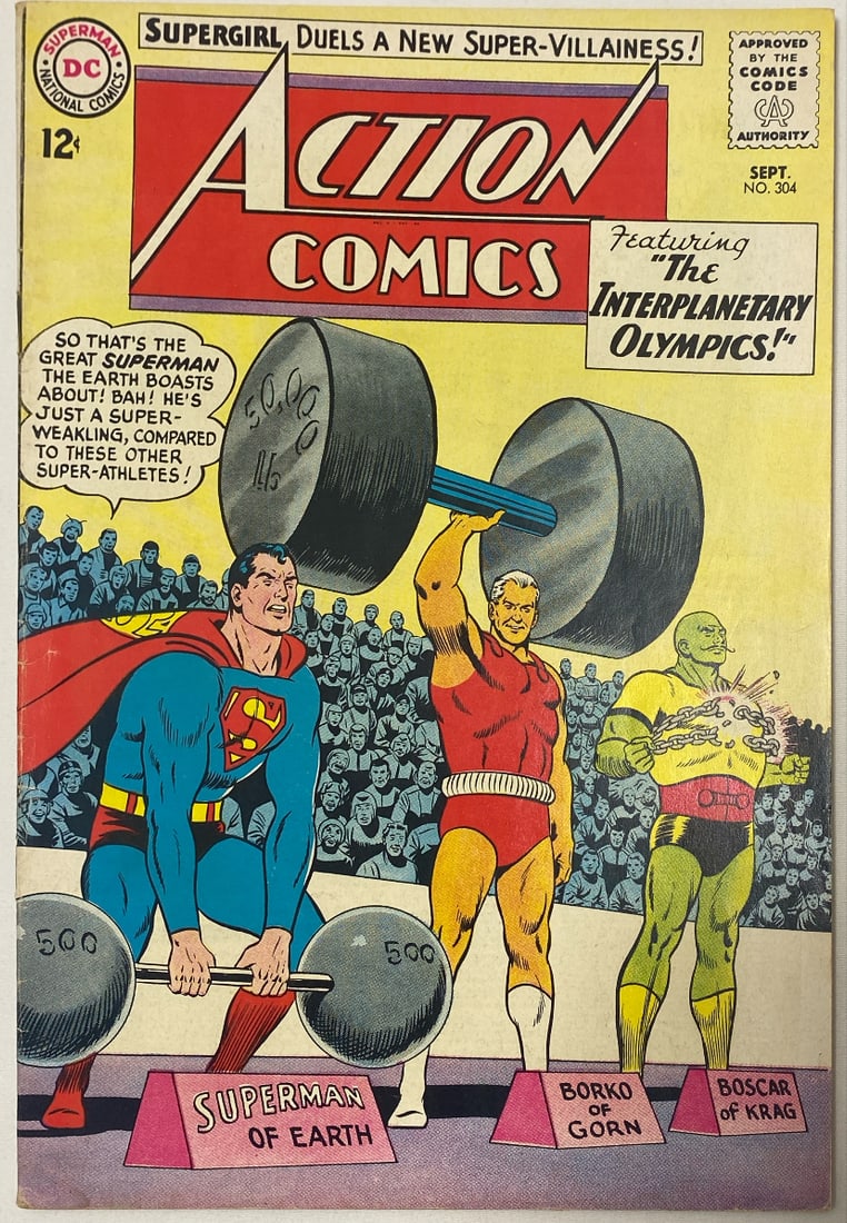 Action Comics 304 DC Superman Comic Book: 1963, please preview and see all photos for condition