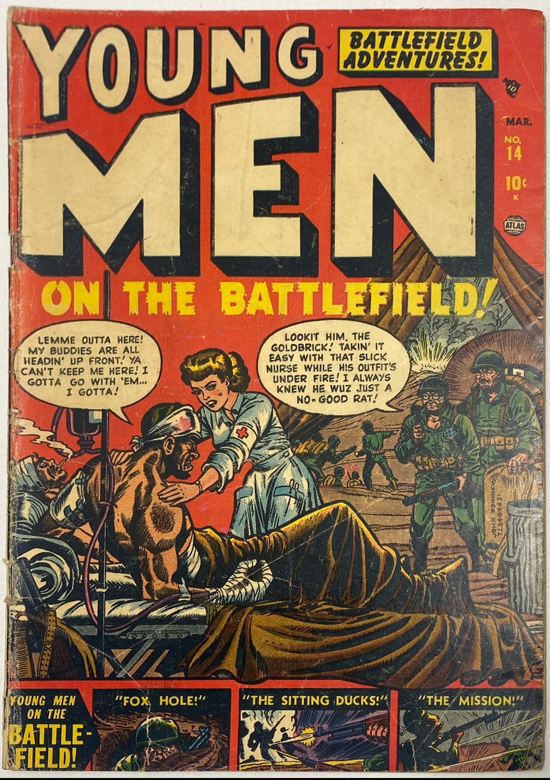 Young Men on the Battlefield 14 Atlas War Comic Book (1 of 8)