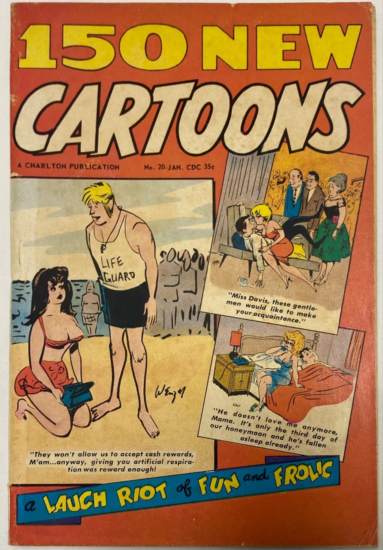 150 New Cartoons 20 Charlton Comic Book: 1968, please preview and see all photos for condition