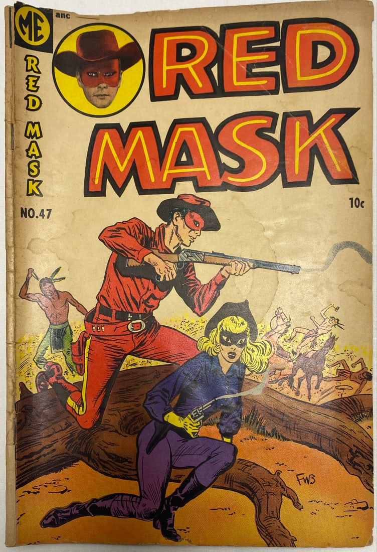 Red Mask 47 Magazine Entertainment Comic Book: 1955, please preview and see all photos for condition