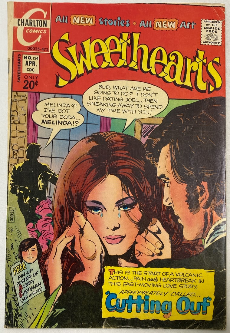 Sweethearts 124 Charlton Comic Book: 1972, please preview and see all photos for condition