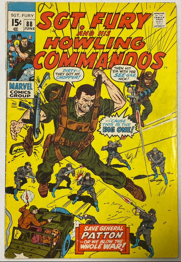 Sgt. Fury and His Howling Commandos 88 Marvel Comic Book: 1971, please preview and see all photos for condition