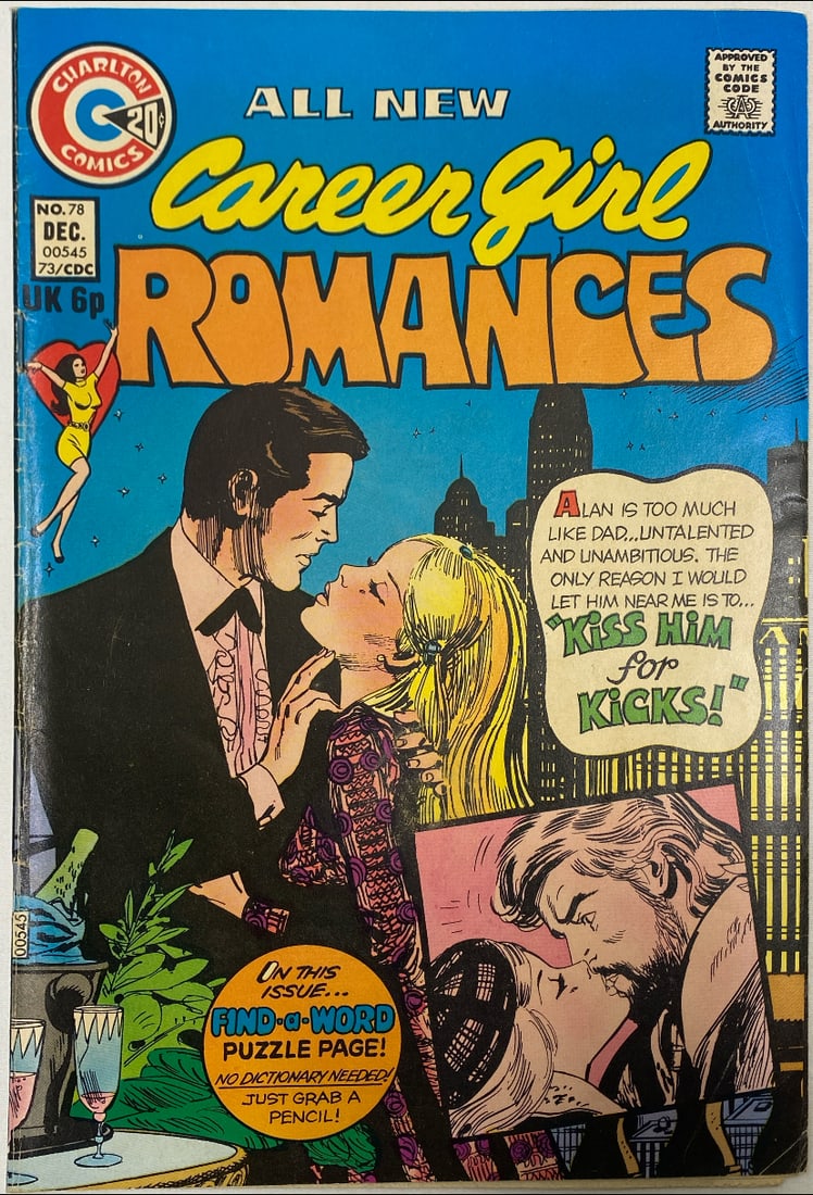 All New Career Girl Romances 78 Charlton Comic Book: 1973, please preview and see all photos for condition