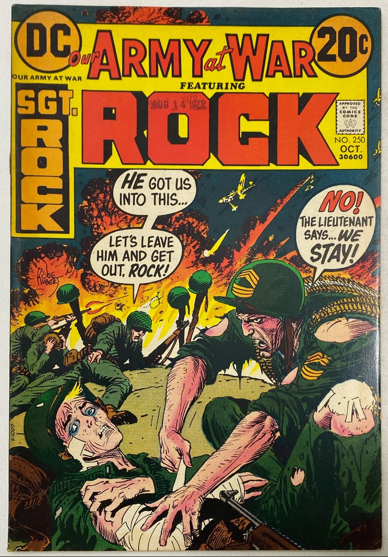 Our Army at War 250 DC Sgt. Rock Comic Book: 1972, please preview and see all photos for condition