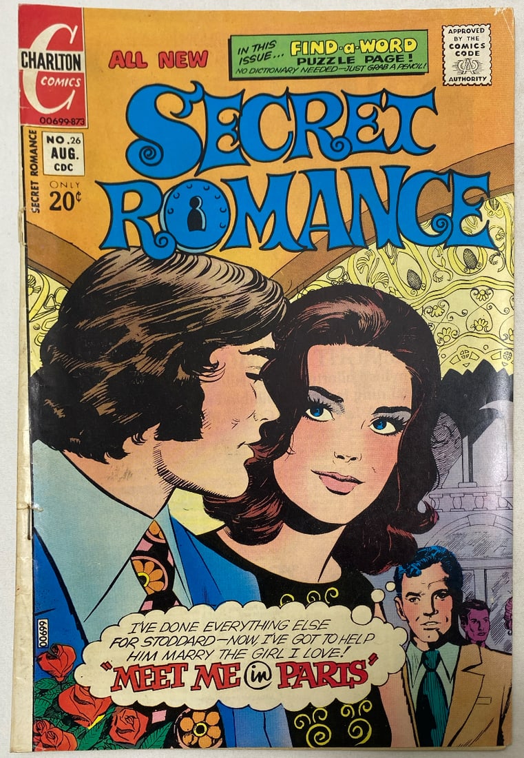 Secret Romance 26 Charlton Comic Book: 1973, please preview and see all photos for condition