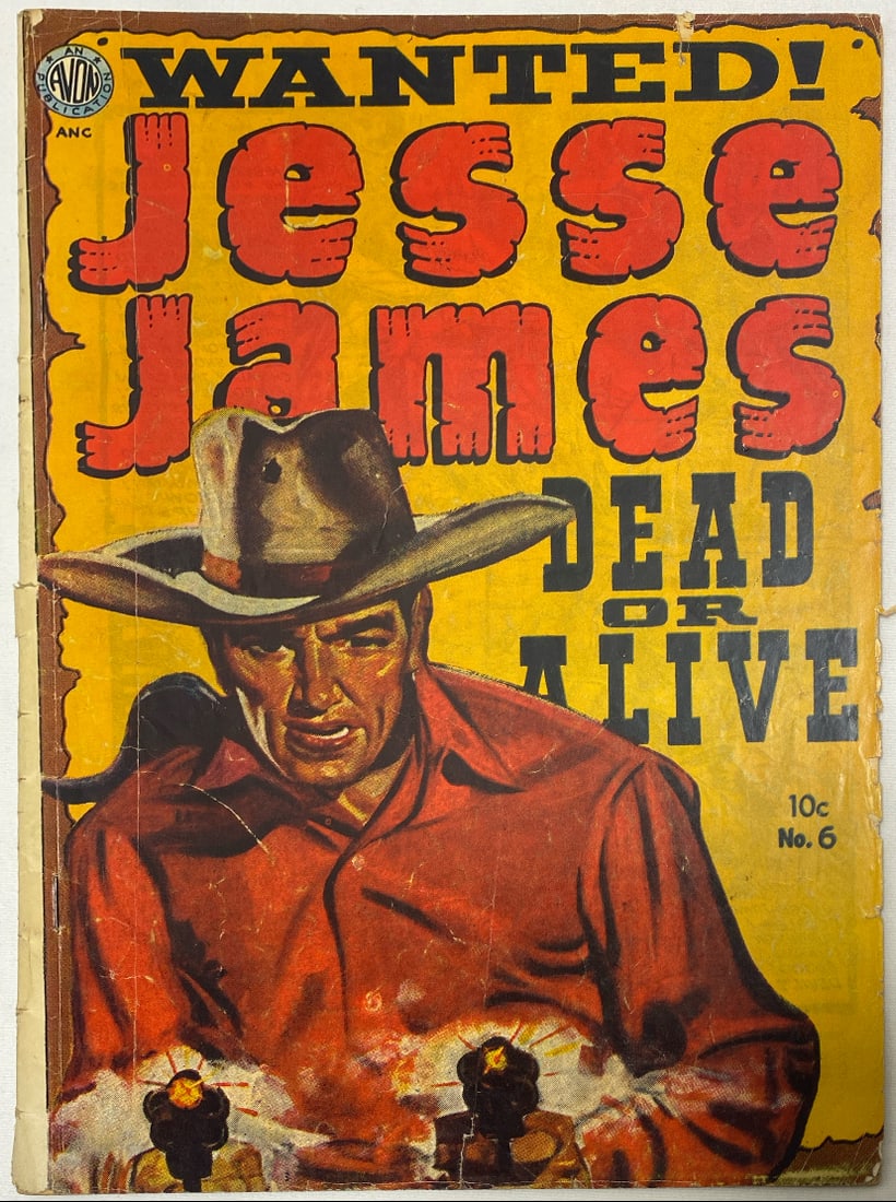 Jesse James 6 Avon Comic Book: 1952, please preview and see all photos for condition