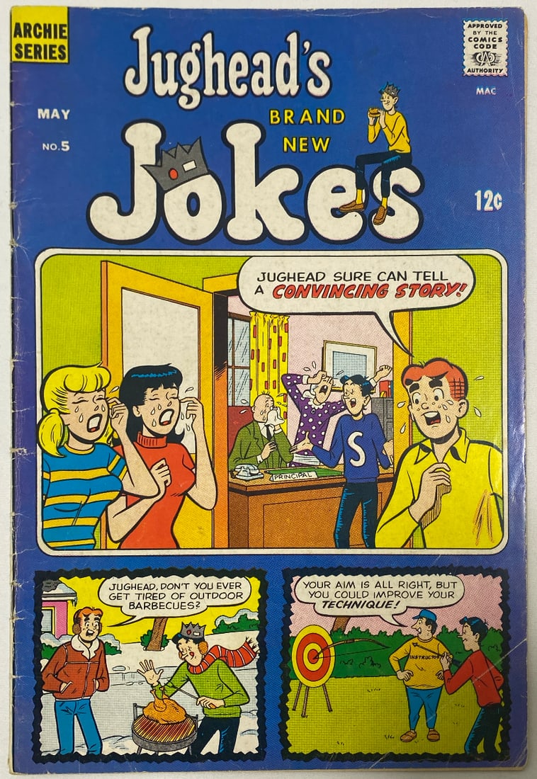 Jughead's Brand New Jokes 5 Archie Comic Book (1 of 8)